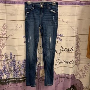 Girls Justice mid rise super skinny jeans. Size 16